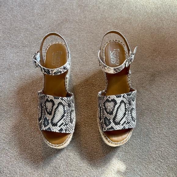 Franco Sarto Snakeprint Leather Wedges - Picture 7 of 13